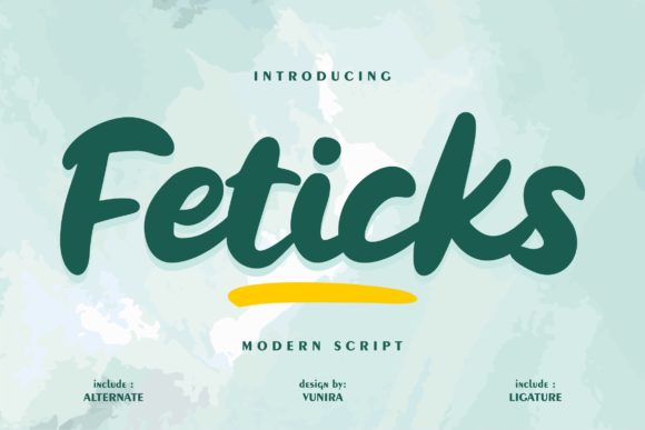 Feticks: A Handwritten Font for Modern Web Design