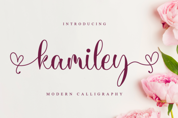Kamiley: A Romantic Script Font for Designers