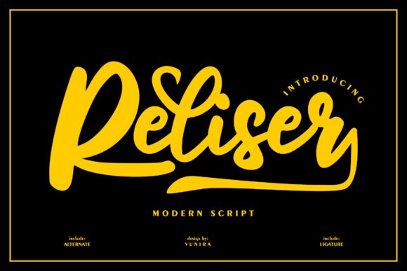 Reliser: A Modern Handwritten Font for Web Design