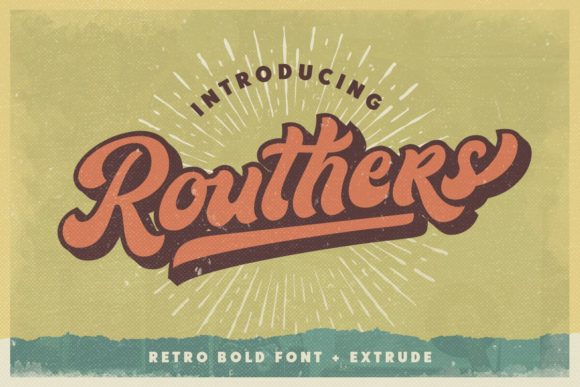 Routhers: A Bold Retro Font for Web Design